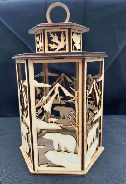 Custom Engraved Wood Lantern - Image 2