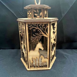 Custom Engraved Wood Lantern